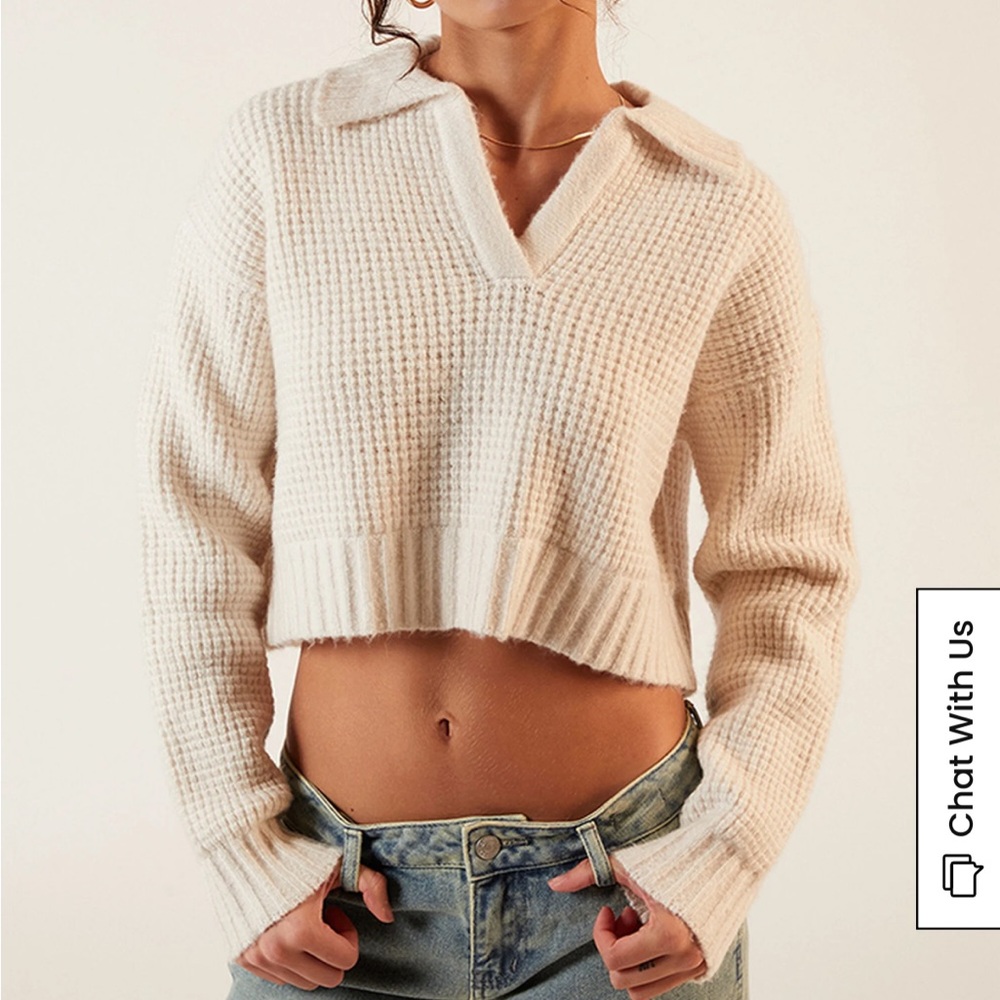 PACSUN CREAM SWEATER